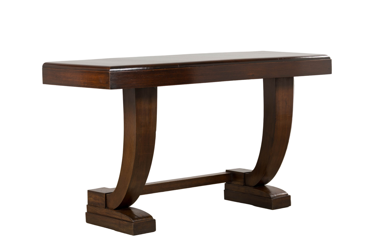 1930s French Art Deco Mahogany Console Table