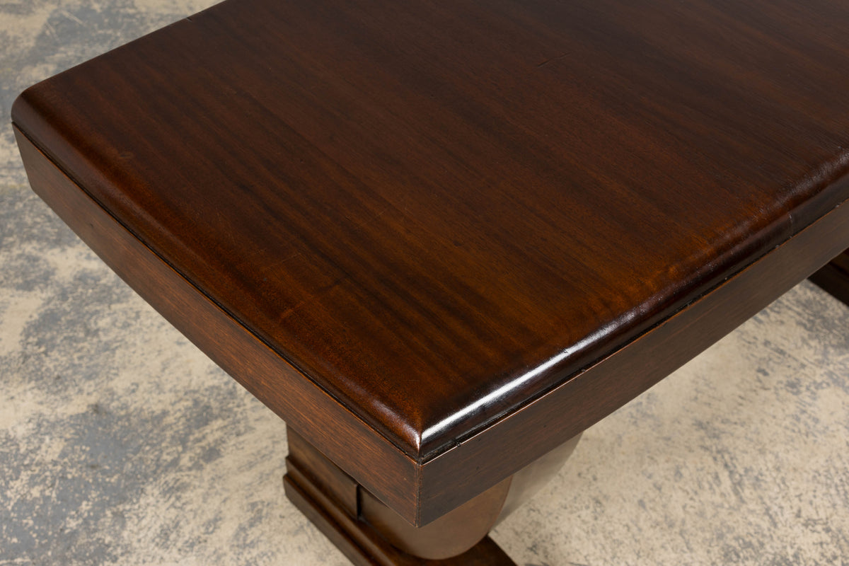 1930s French Art Deco Mahogany Console Table