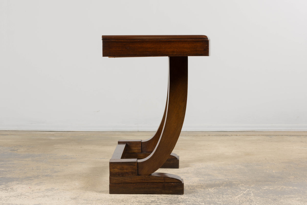 1930s French Art Deco Mahogany Console Table
