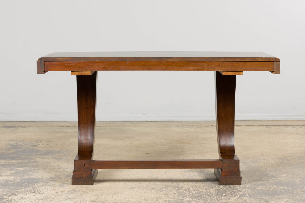 1930s French Art Deco Mahogany Console Table