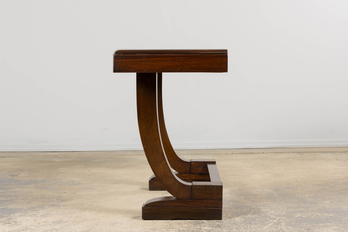 1930s French Art Deco Mahogany Console Table