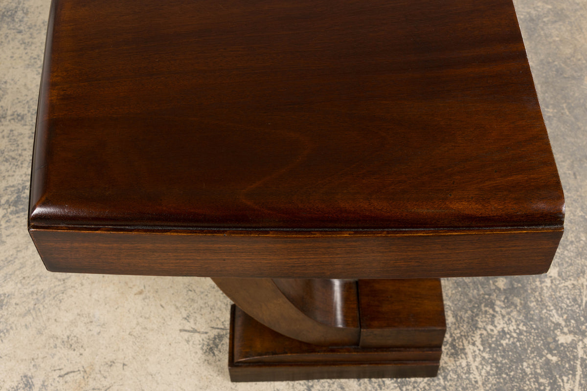 1930s French Art Deco Mahogany Console Table