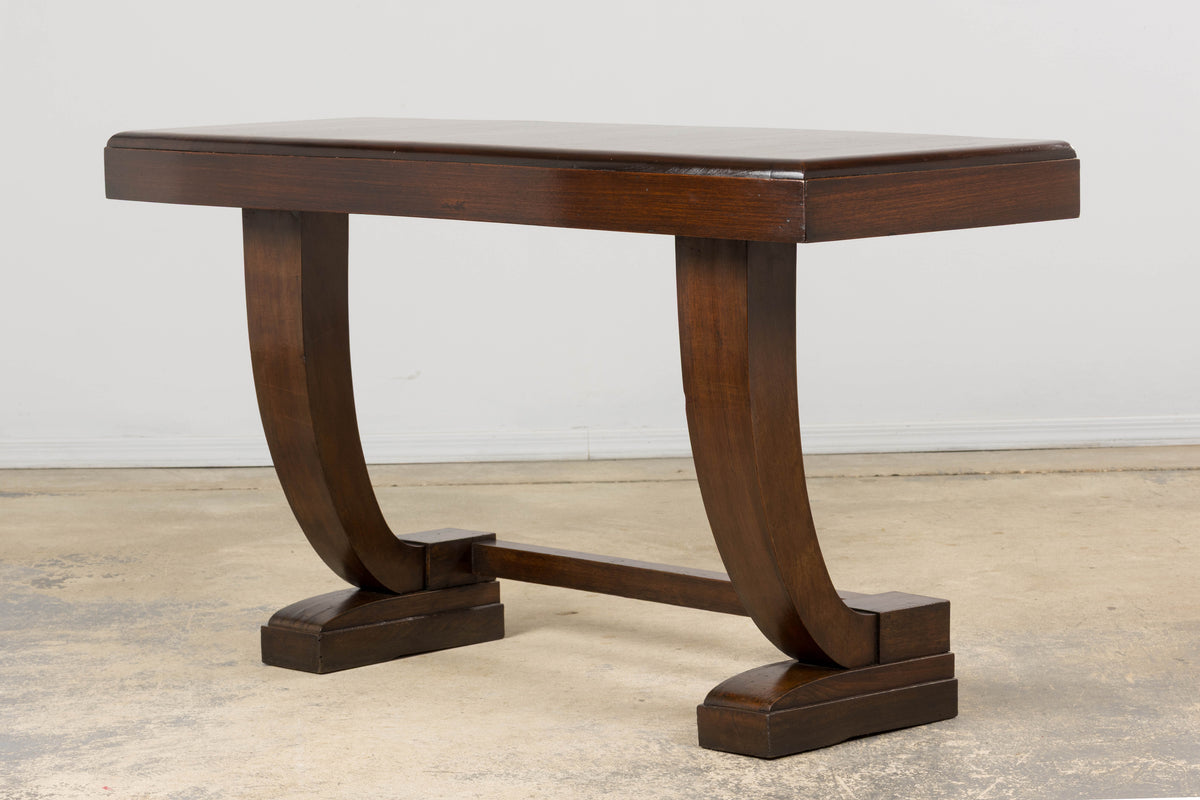1930s French Art Deco Mahogany Console Table