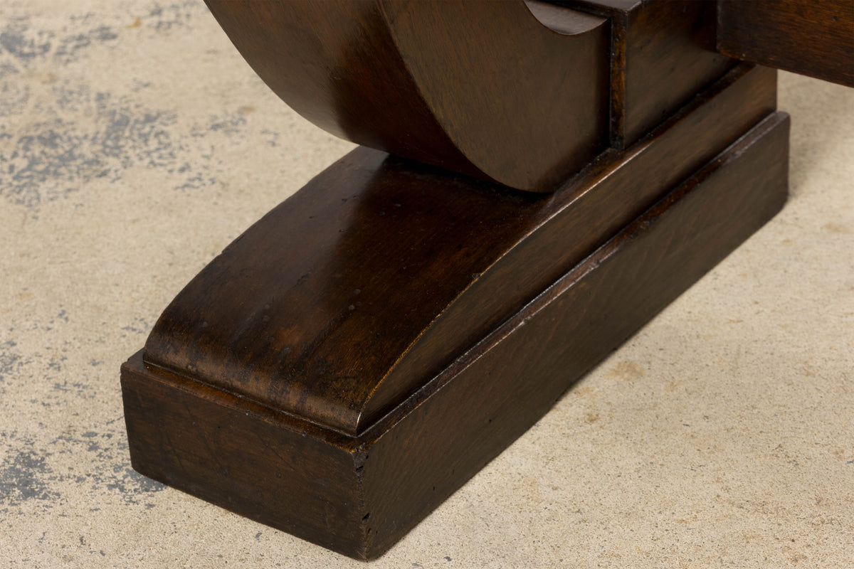 1930s French Art Deco Mahogany Console Table