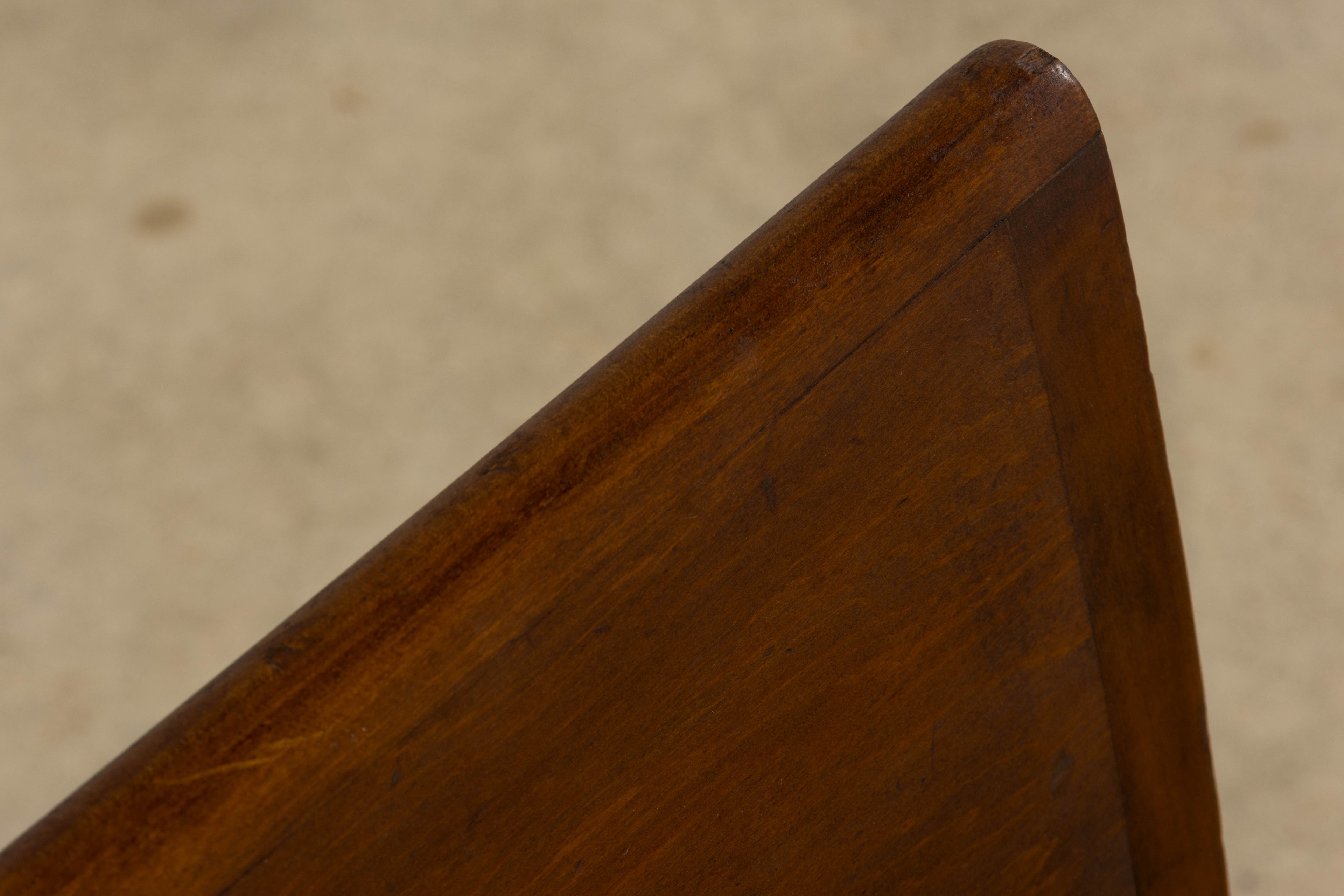 1930s French Art Deco Mahogany Side Chairs W/ Beige Velvet - A Pair