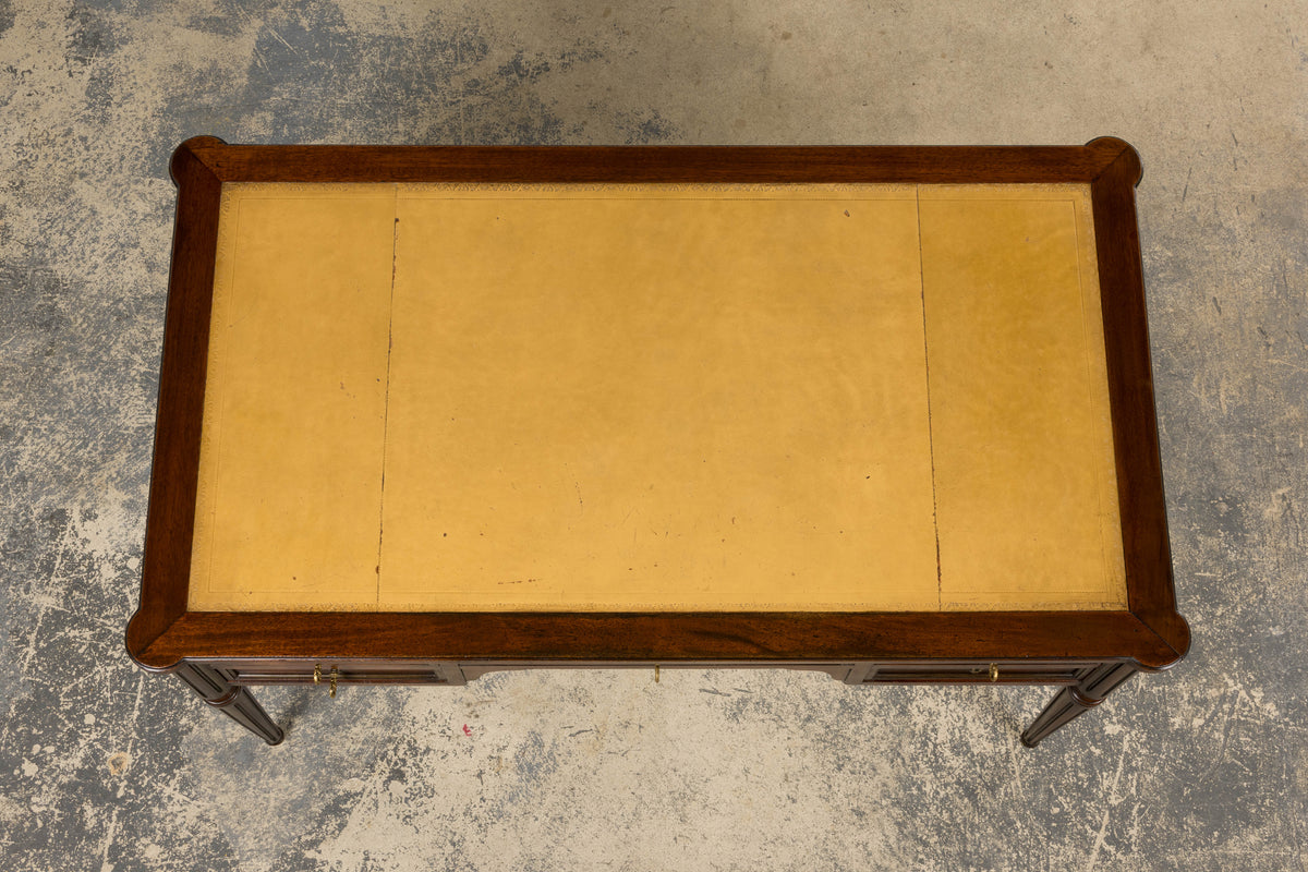 Antique French Louis XVI Style Mahogany Writing Desk W/ Leather Top