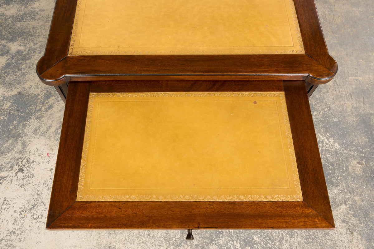 Antique French Louis XVI Style Mahogany Writing Desk W/ Leather Top