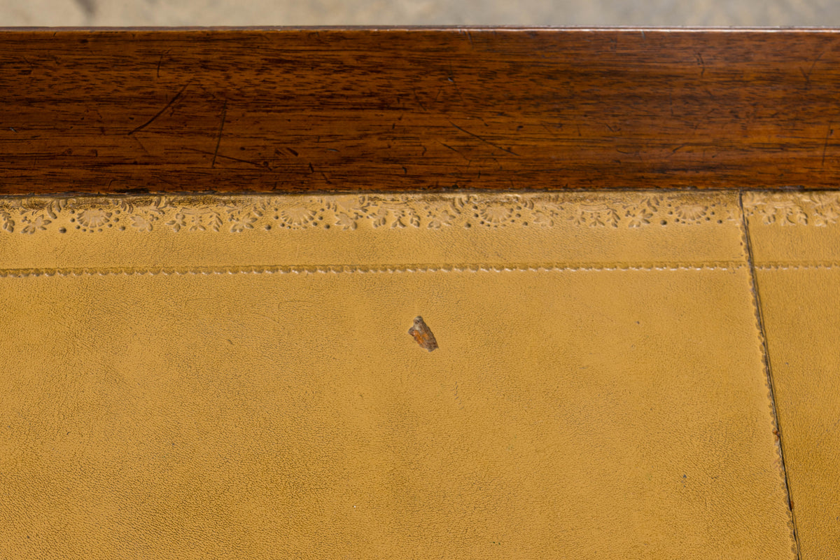 Antique French Louis XVI Style Mahogany Writing Desk W/ Leather Top