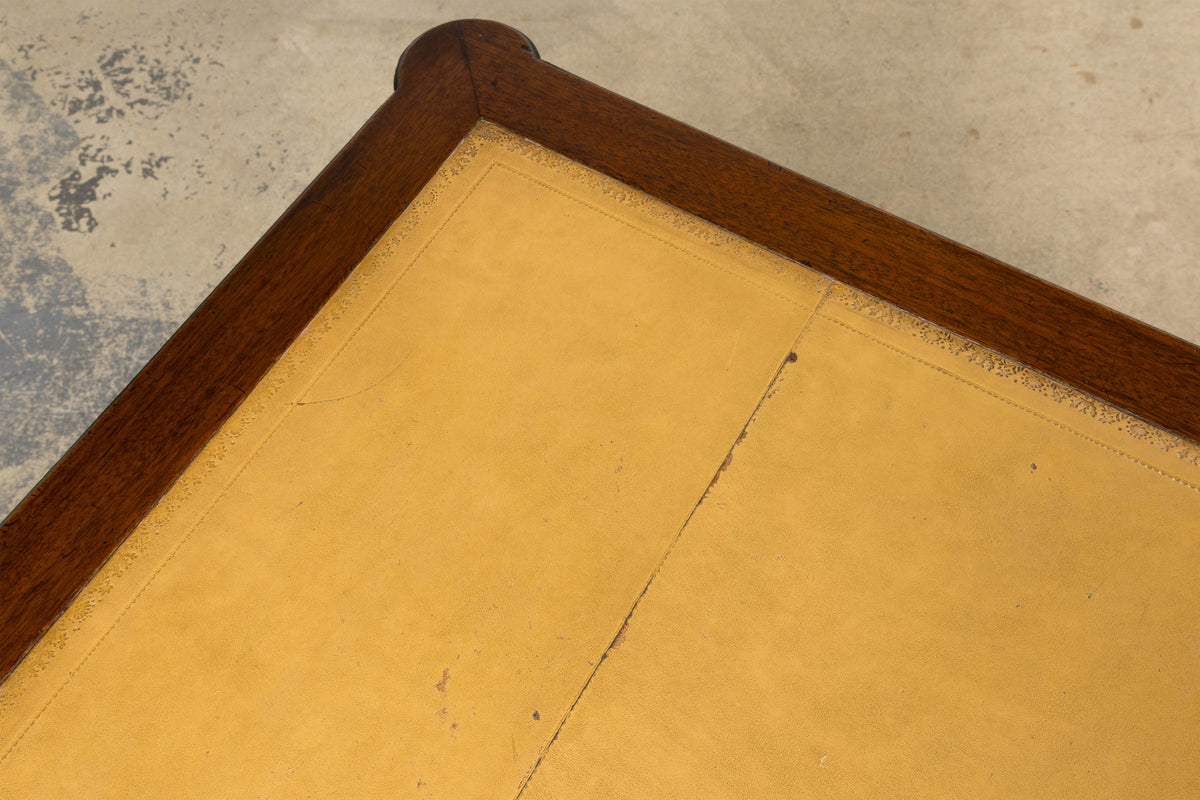 Antique French Louis XVI Style Mahogany Writing Desk W/ Leather Top