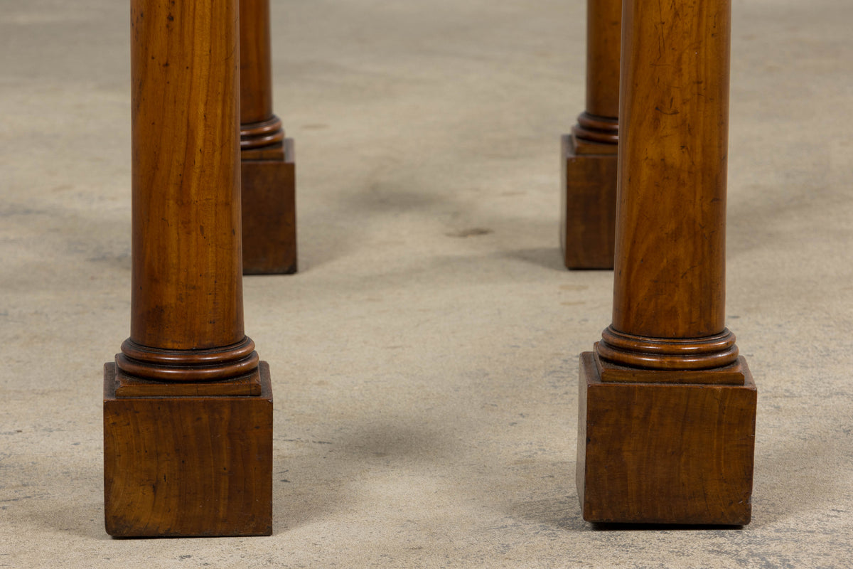 Early 19th Century French Empire Mahogany Console W/ Dark Gray Granite Top