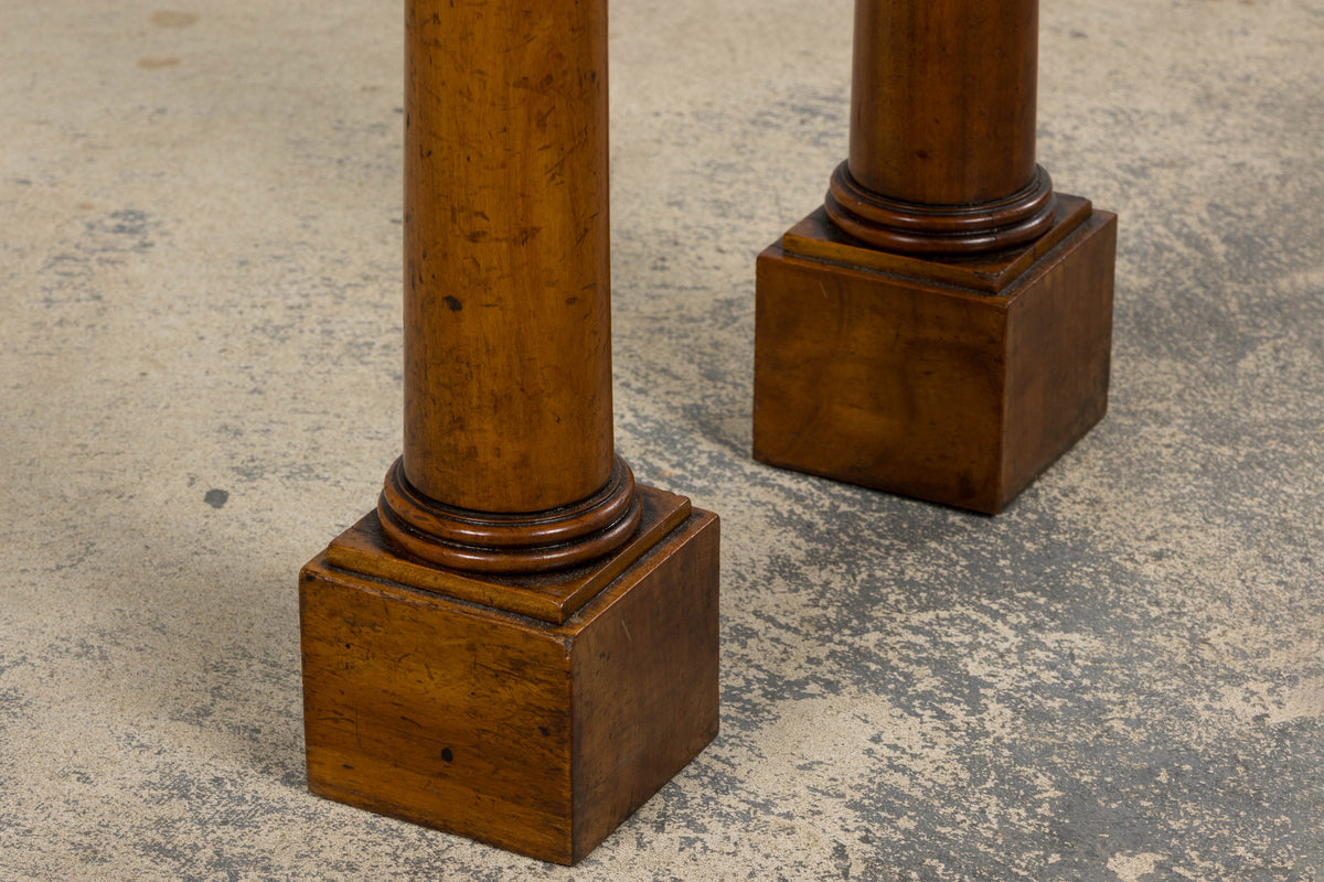 Early 19th Century French Empire Mahogany Console W/ Dark Gray Granite Top