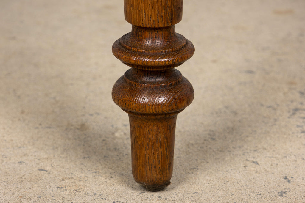 Set of 8 Late 19th Century French Napoleon III Oak Dining Chairs in Ostrich-Embossed Leather
