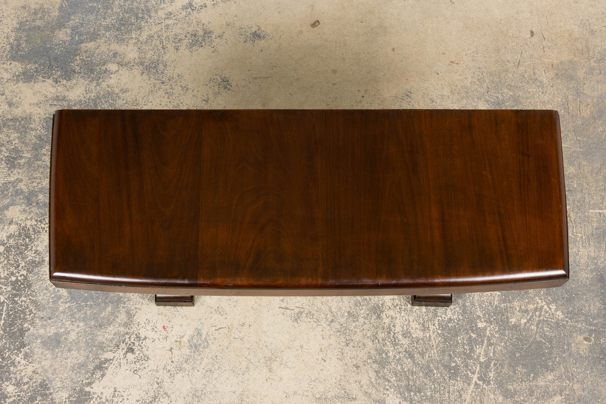 1930s French Art Deco Mahogany Console Table