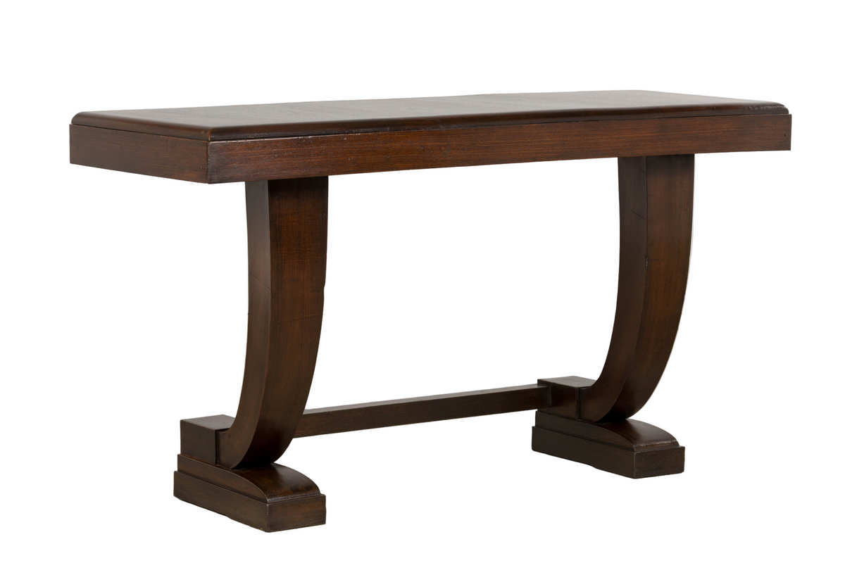 1930s French Art Deco Mahogany Console Table