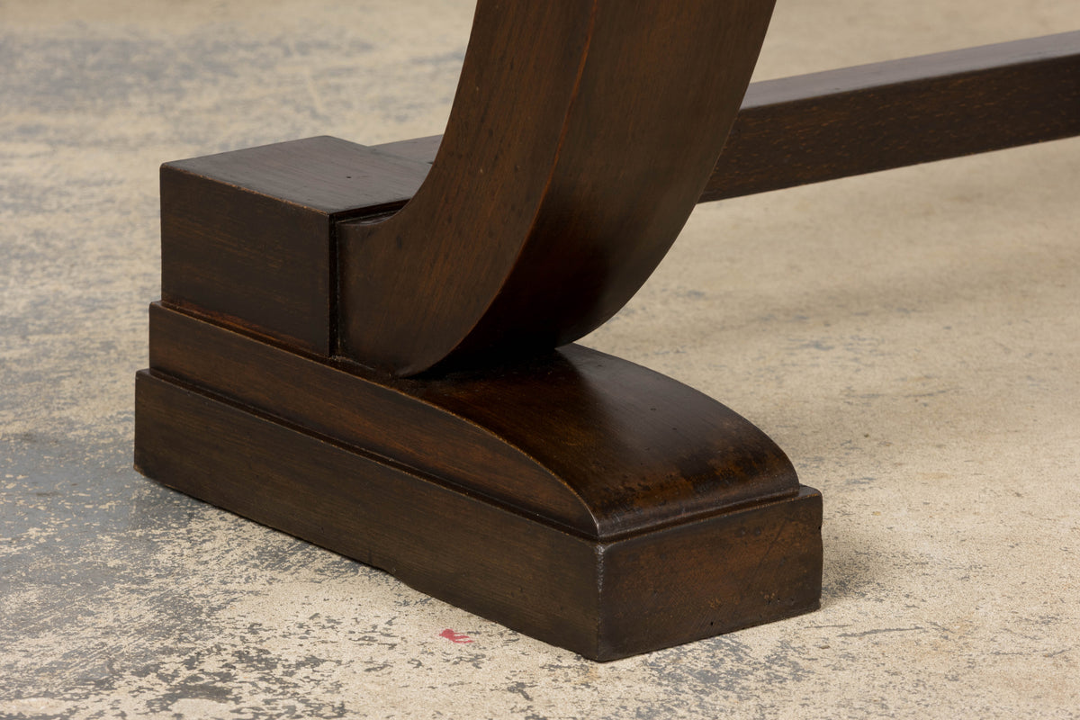 1930s French Art Deco Mahogany Console Table