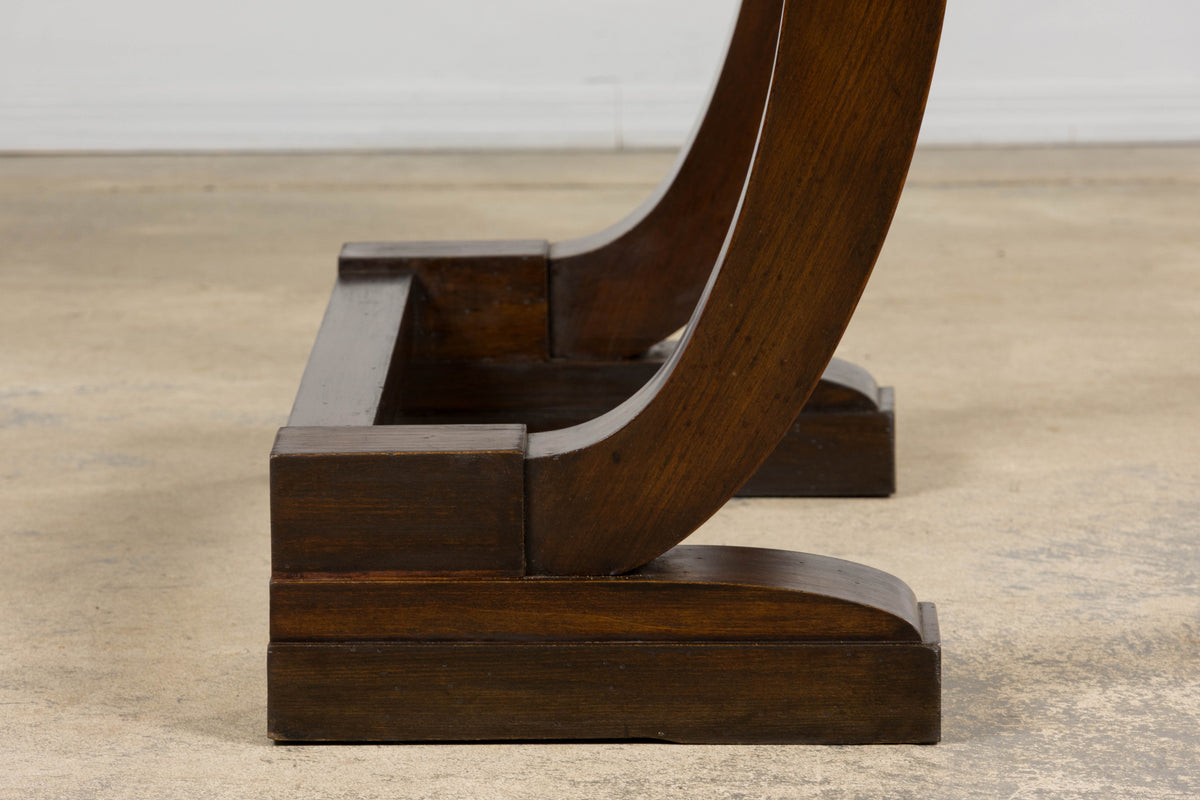 1930s French Art Deco Mahogany Console Table