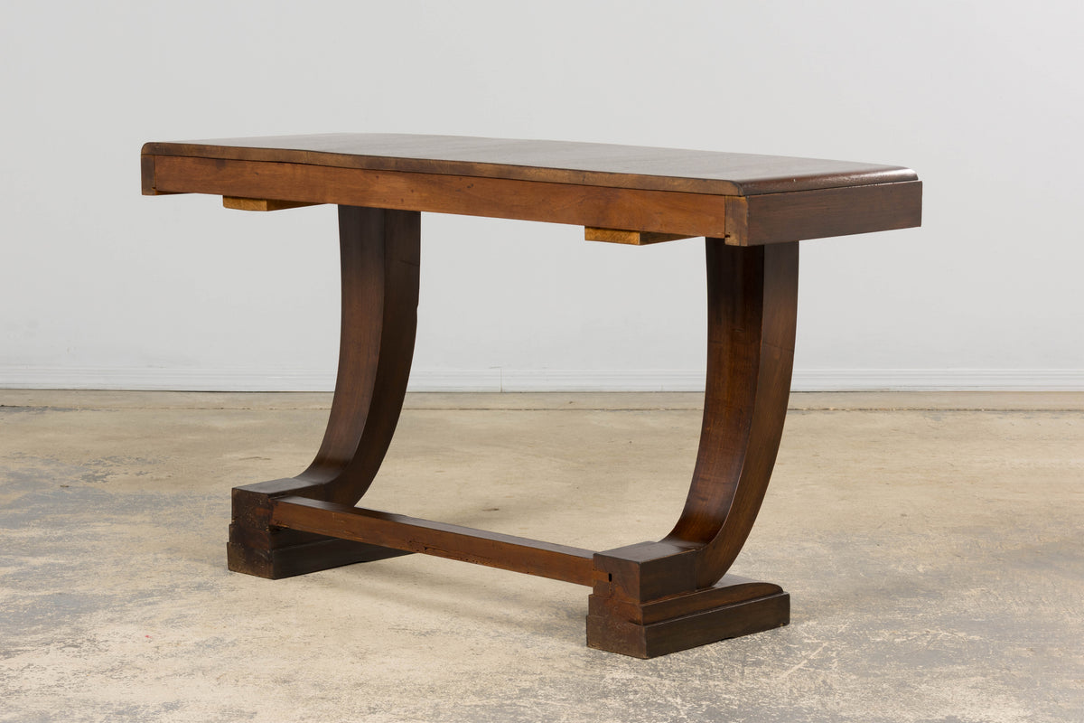1930s French Art Deco Mahogany Console Table