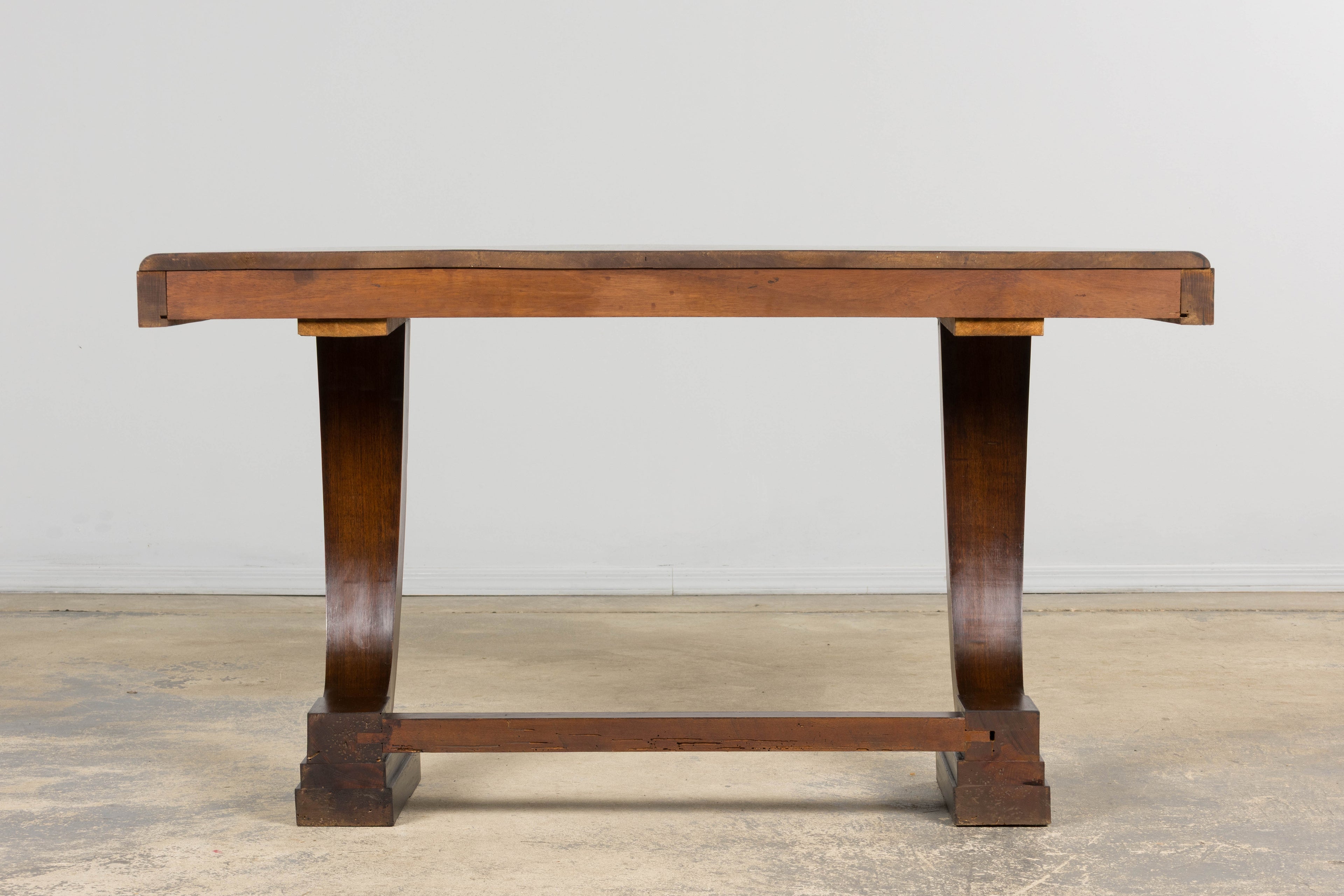 1930s French Art Deco Mahogany Console Table