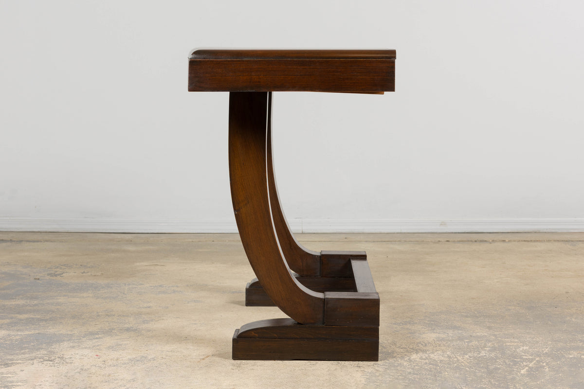 1930s French Art Deco Mahogany Console Table