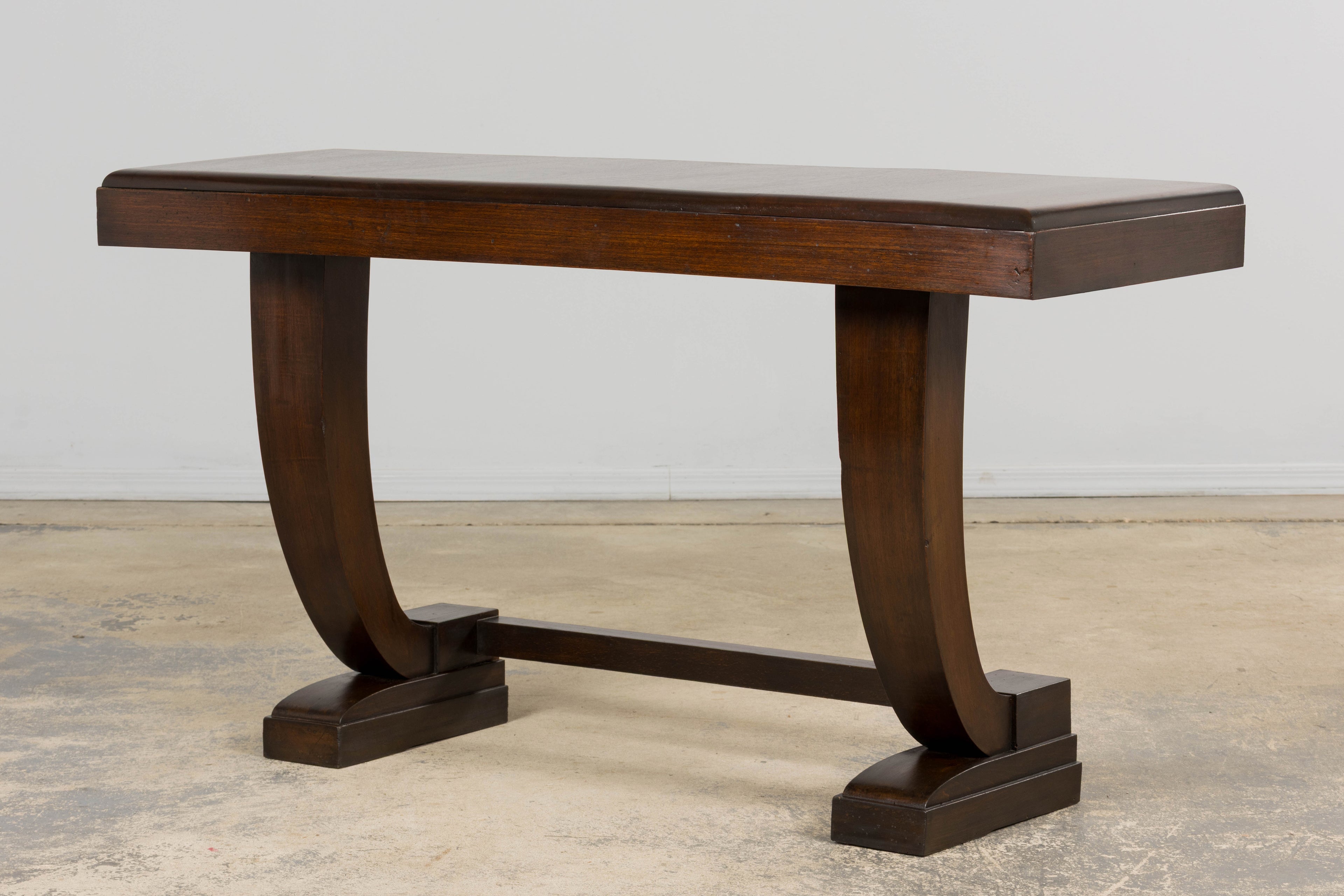1930s French Art Deco Mahogany Console Table