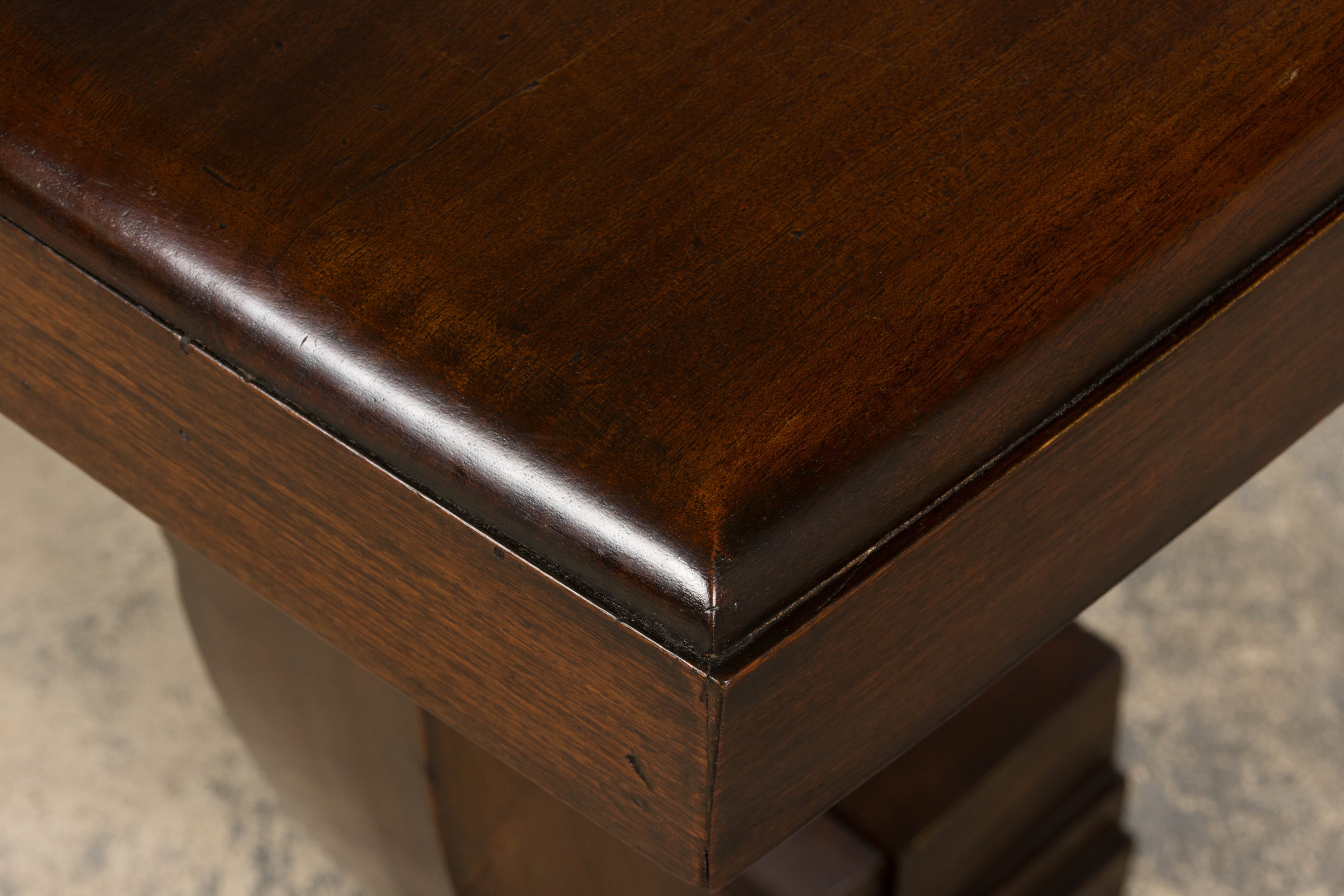 1930s French Art Deco Mahogany Console Table
