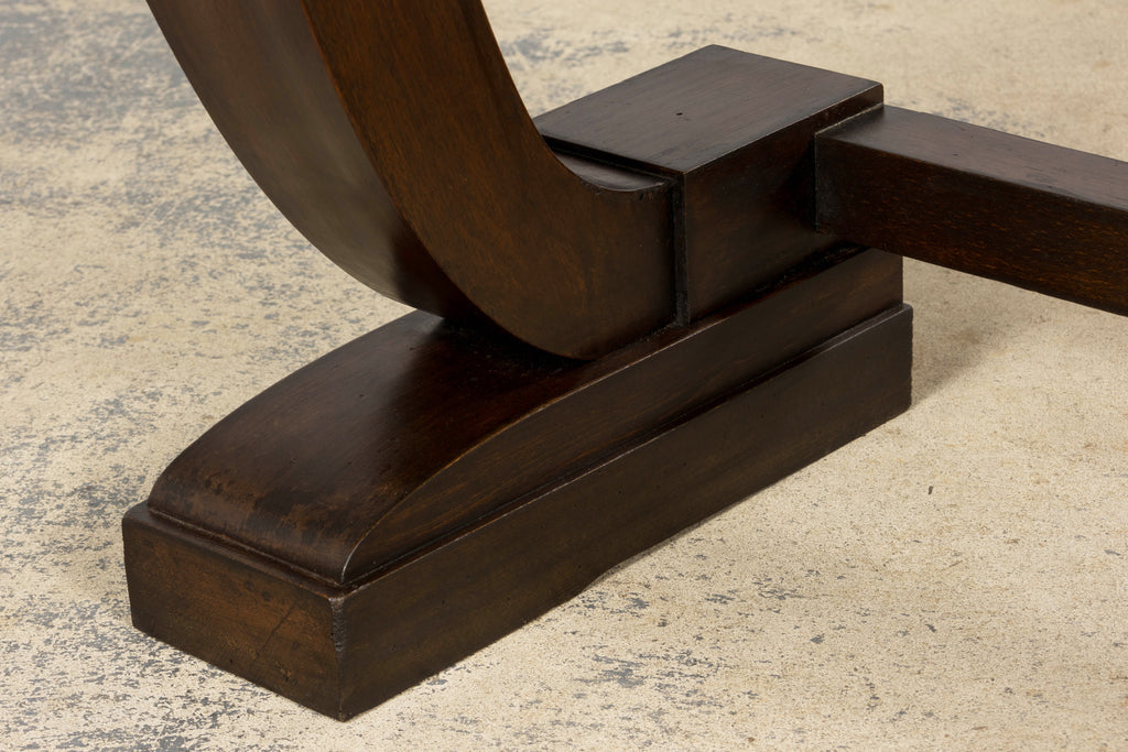 1930s French Art Deco Mahogany Console Table