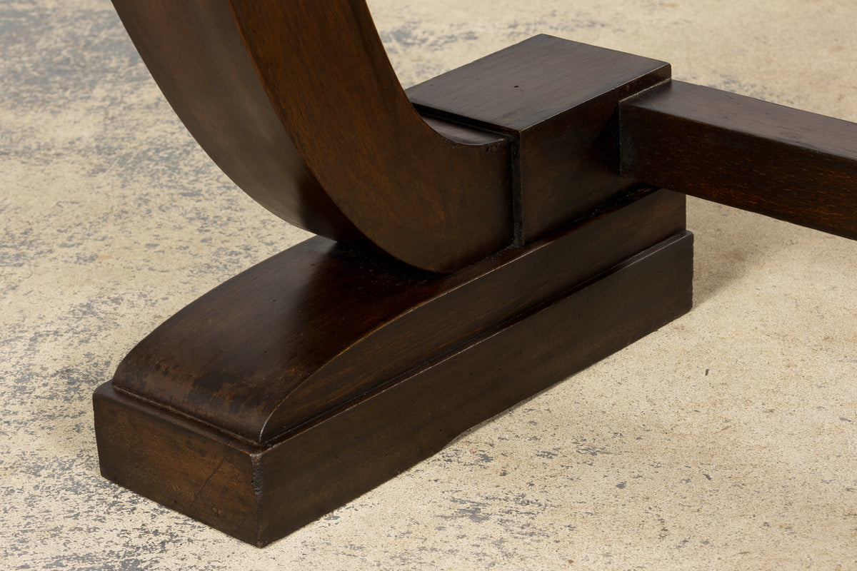 1930s French Art Deco Mahogany Console Table