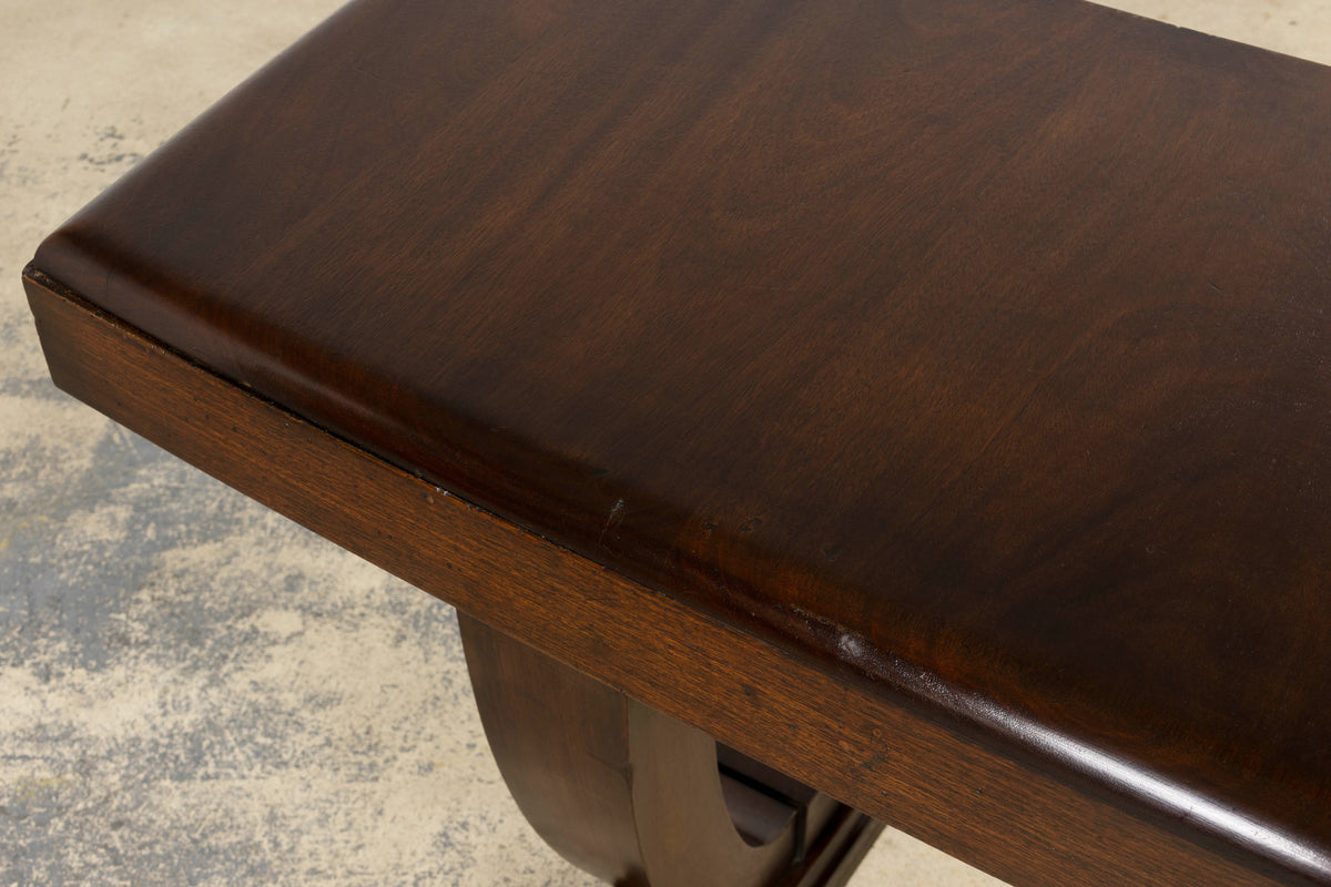 1930s French Art Deco Mahogany Console Table