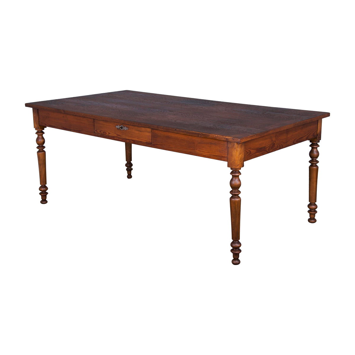 Antique Country French Louis Philippe Style Oak Dining Table