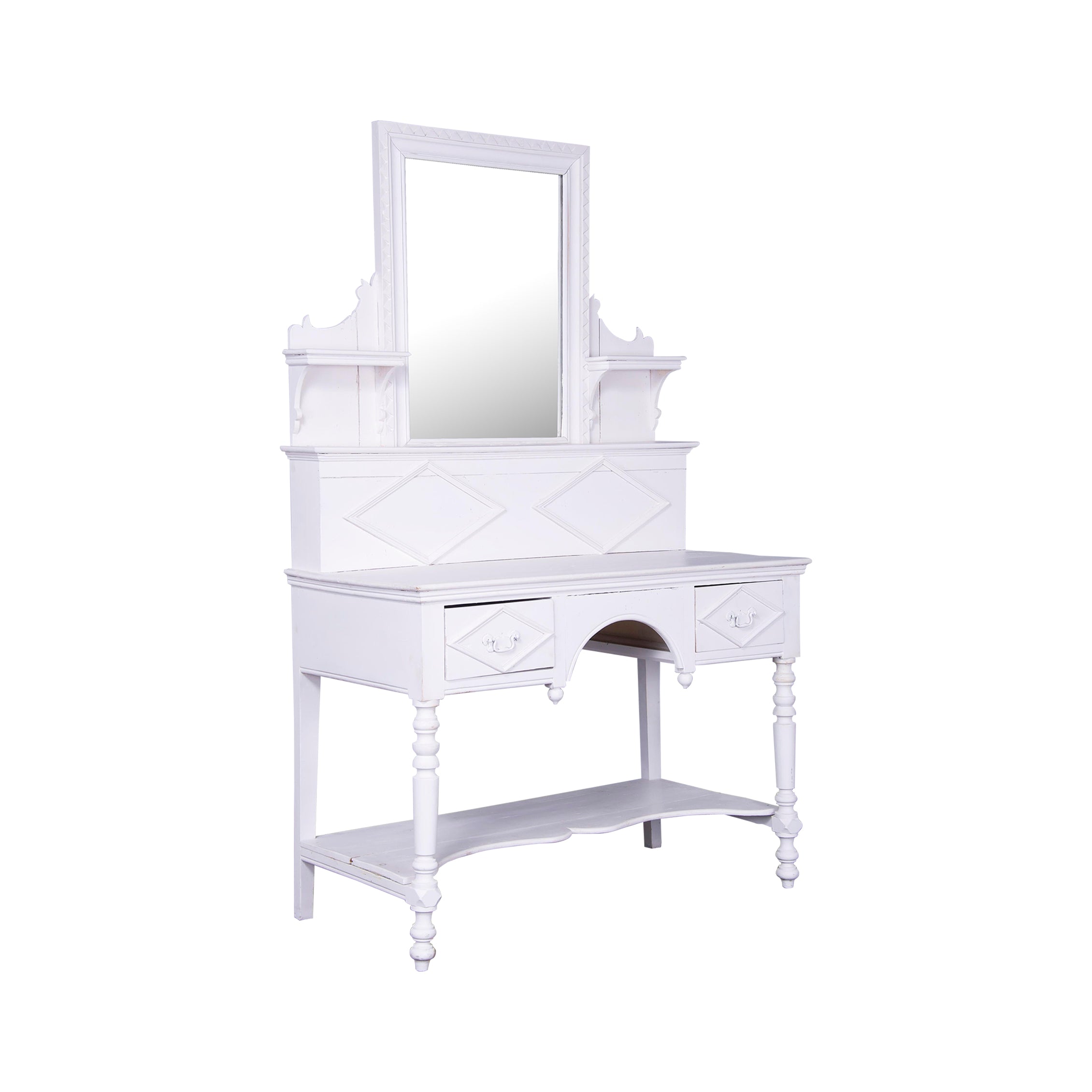 Antique Country French Provincial White Vanity