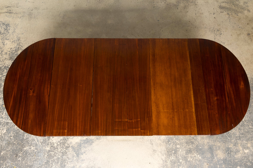 Antique English Victorian Drop-Leaf Dining Table in Mahogany, Late 19th Century