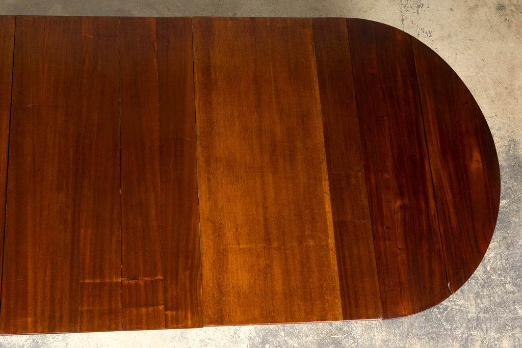 Antique English Victorian Drop-Leaf Dining Table in Mahogany, Late 19th Century