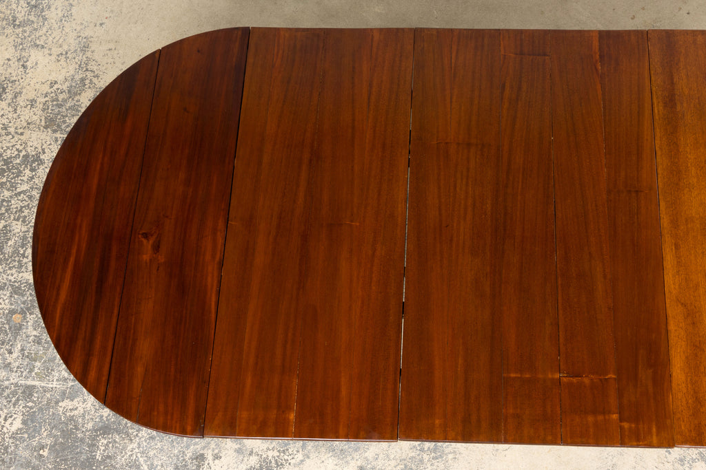 Antique English Victorian Drop-Leaf Dining Table in Mahogany, Late 19th Century