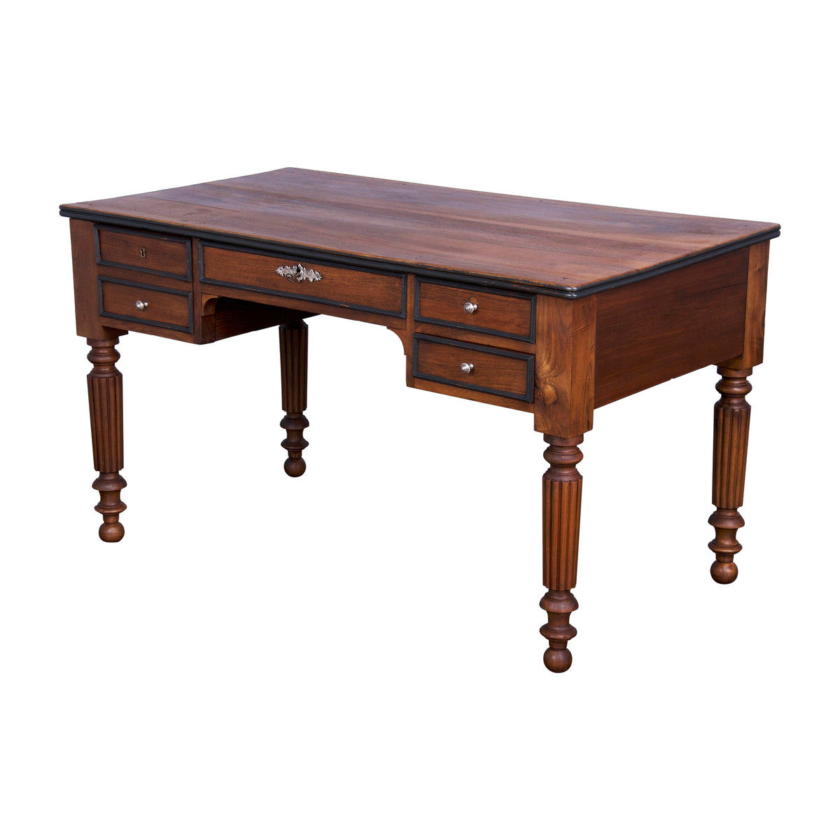 Antique French Country Walnut Writing Desk