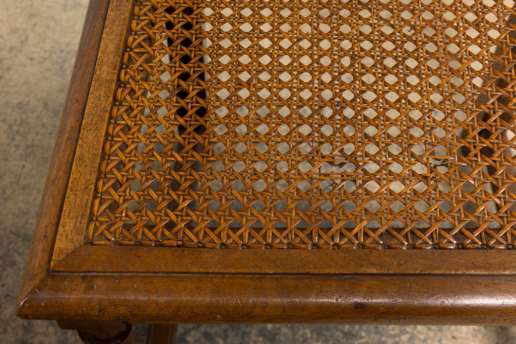 Antique French Henri II Style Walnut Caned Dining Chairs, Set of 8