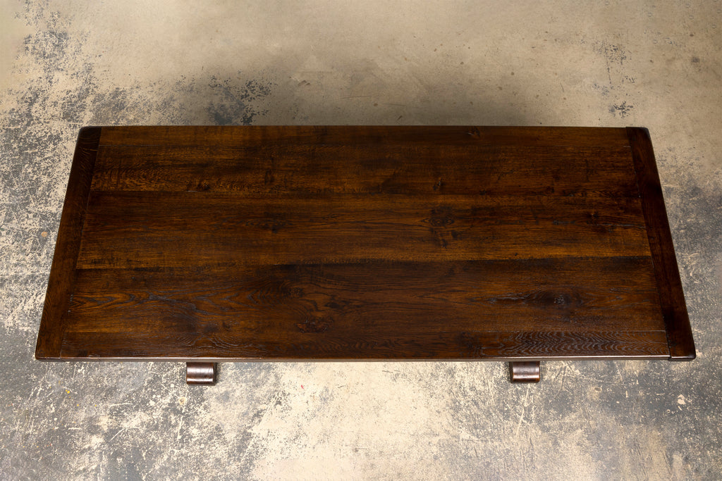Antique French Oak Monastery Trestle Dining Table