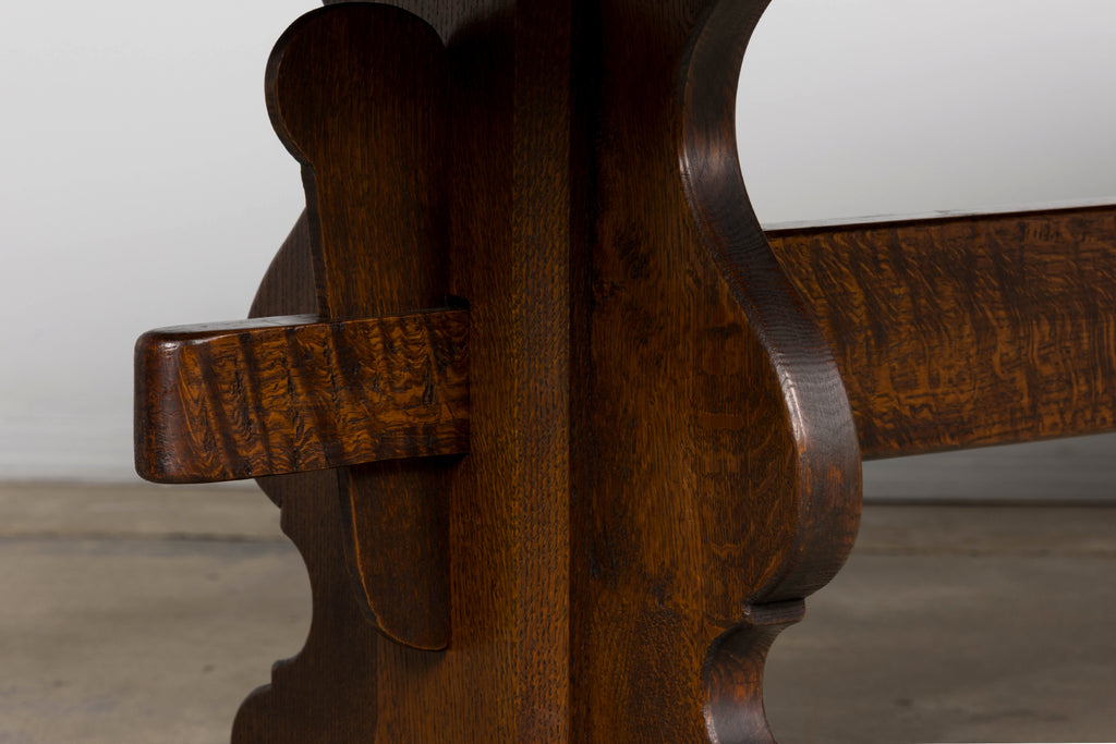 Antique French Oak Monastery Trestle Dining Table