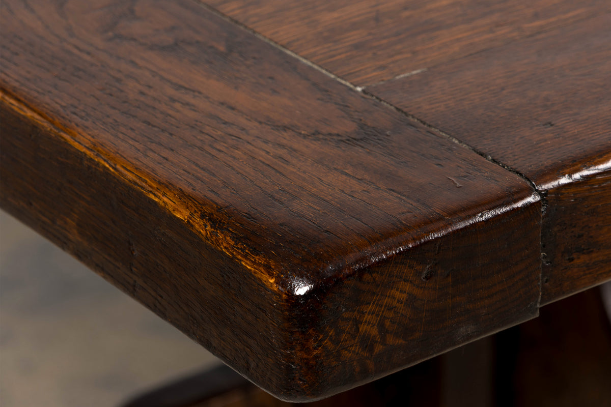Antique French Oak Monastery Trestle Dining Table