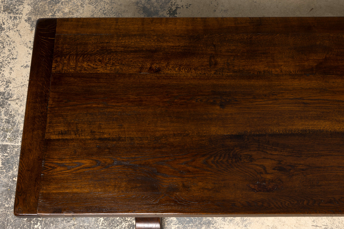 Antique French Oak Monastery Trestle Dining Table