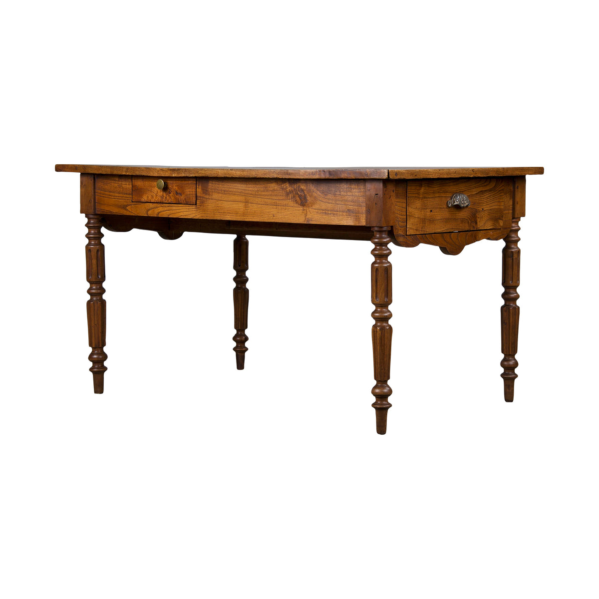 Antique Country French Provincial Oak Side Table