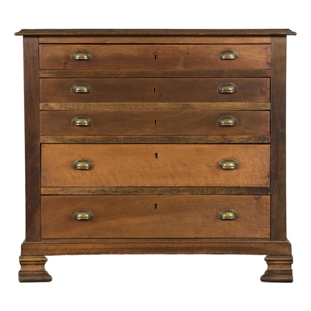 Antique French Louis Philippe Style Walnut Chest of Drawers