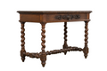 Antique French Louis XIII Style Oak Writing Table or Side Table, Late 19th Century