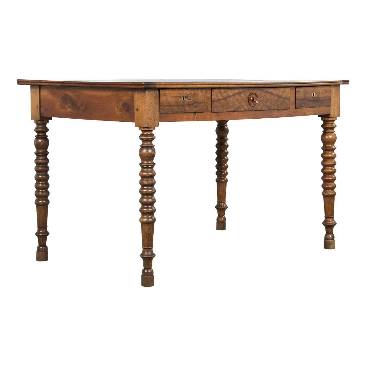 Antique French Louis XIII Style Walnut Writing Desk
