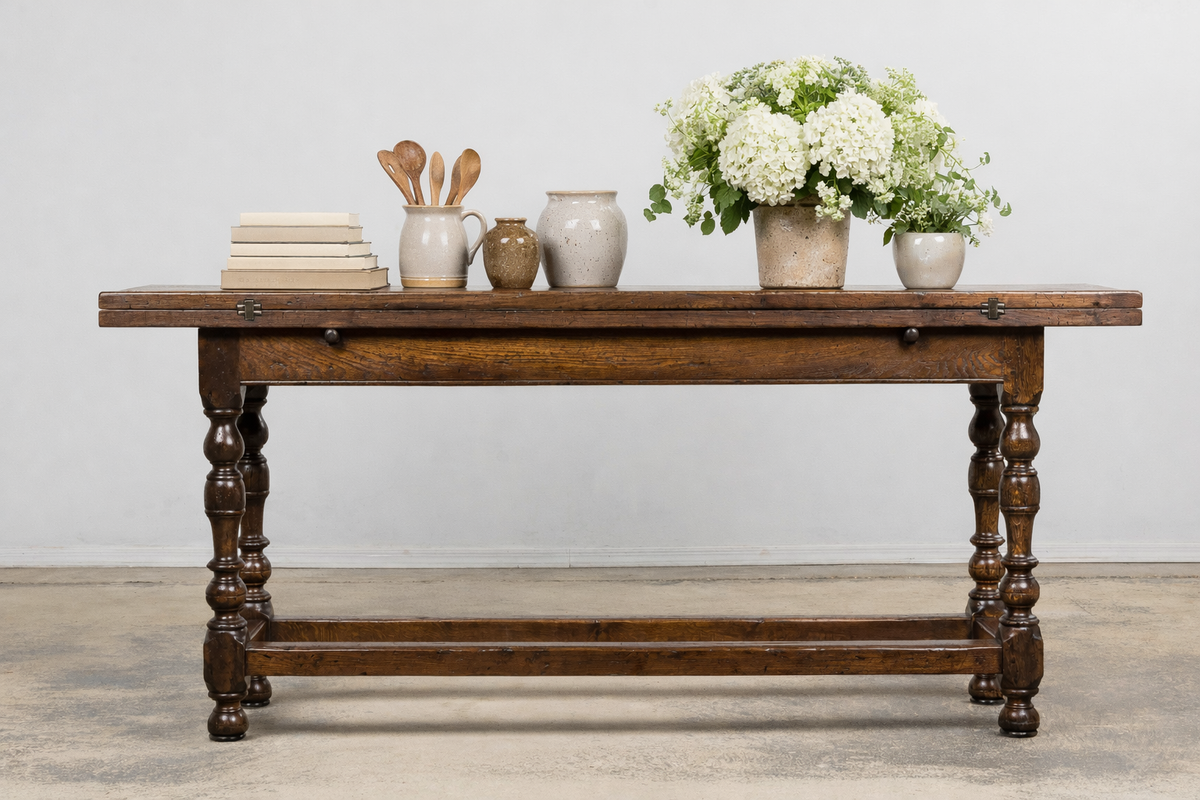 Early 19th Century  French Alpine Oak Folding Table