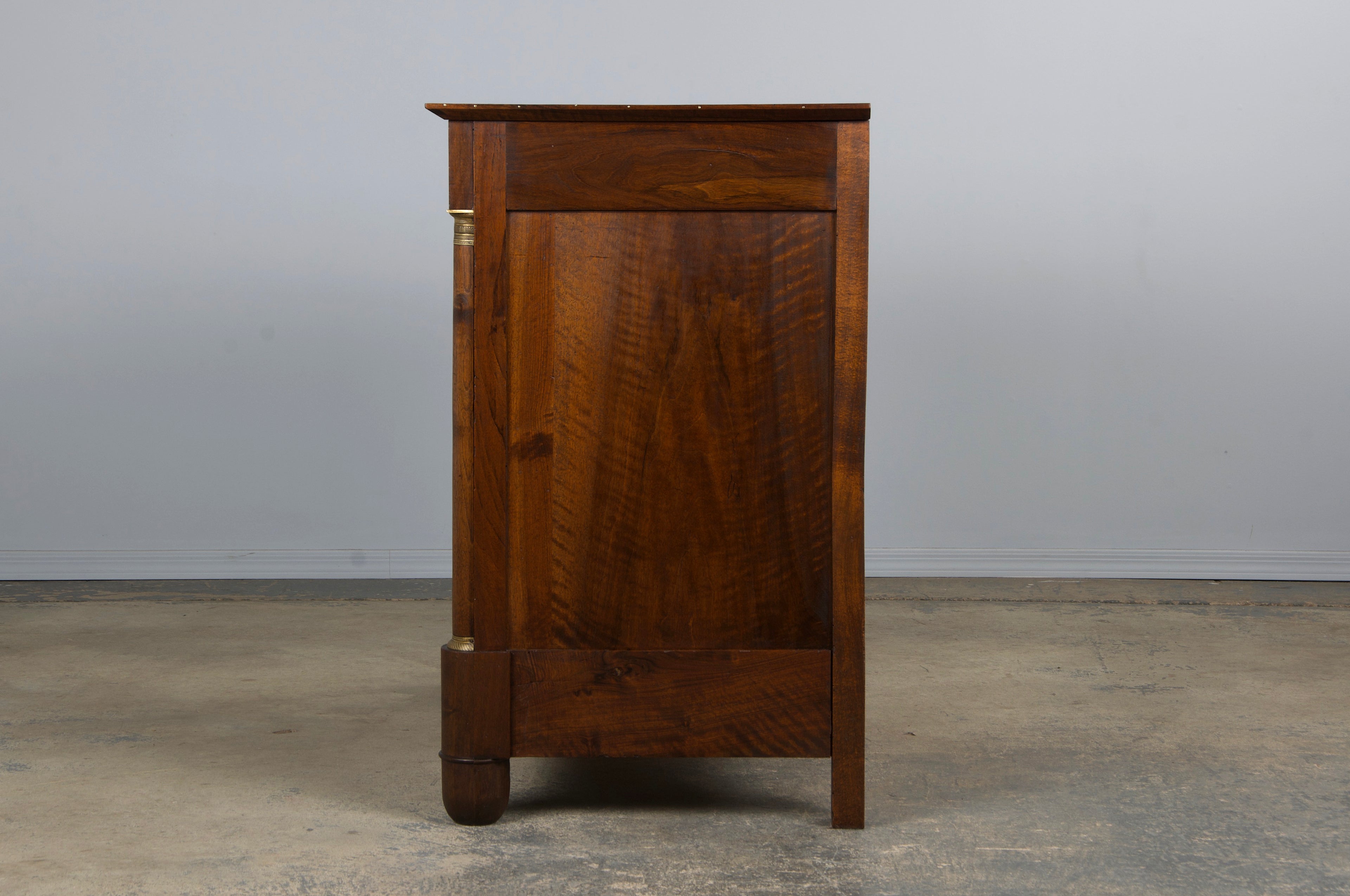 19th Century French Empire Style Walnut Chest of Drawers