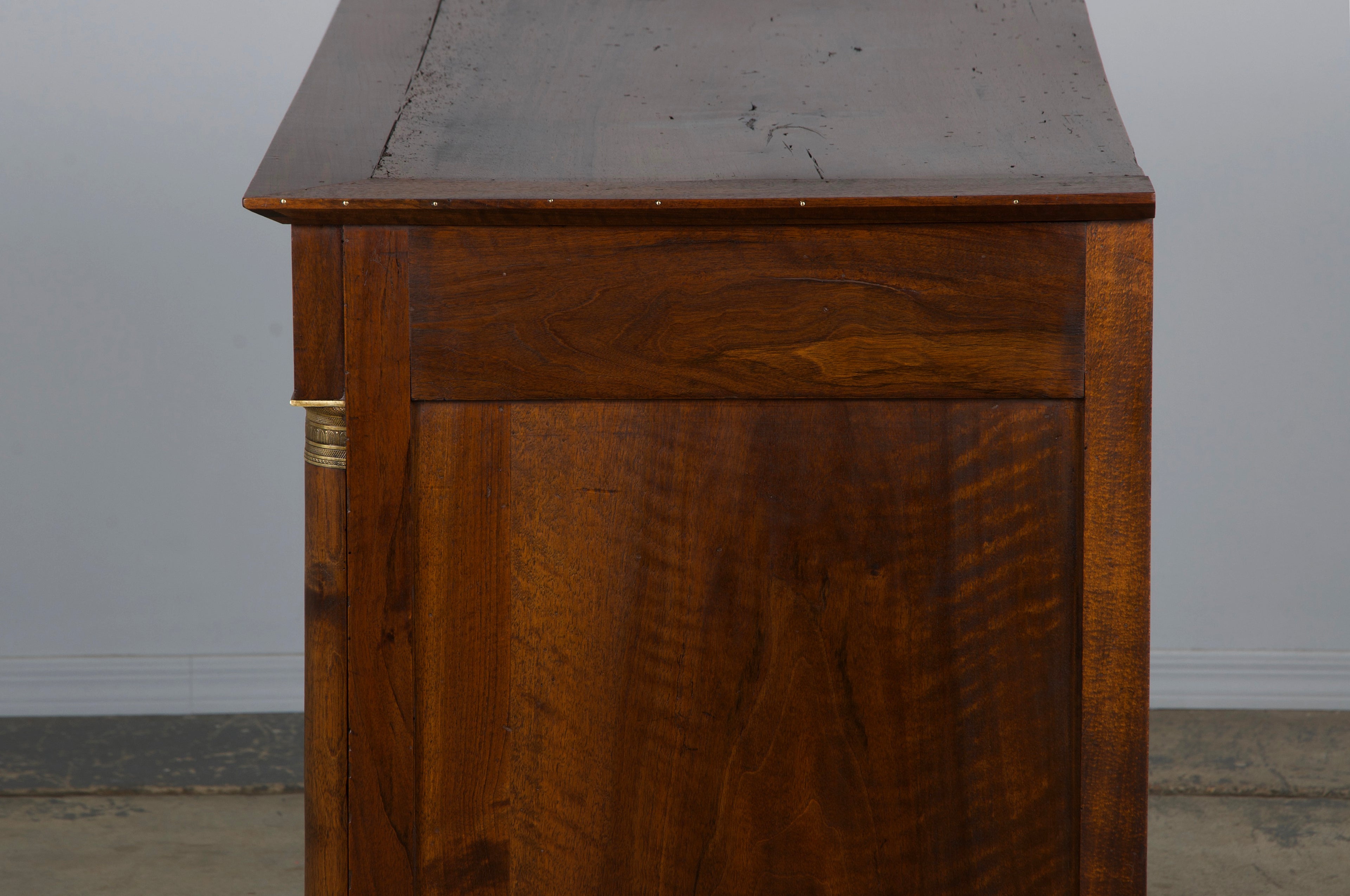 19th Century French Empire Style Walnut Chest of Drawers