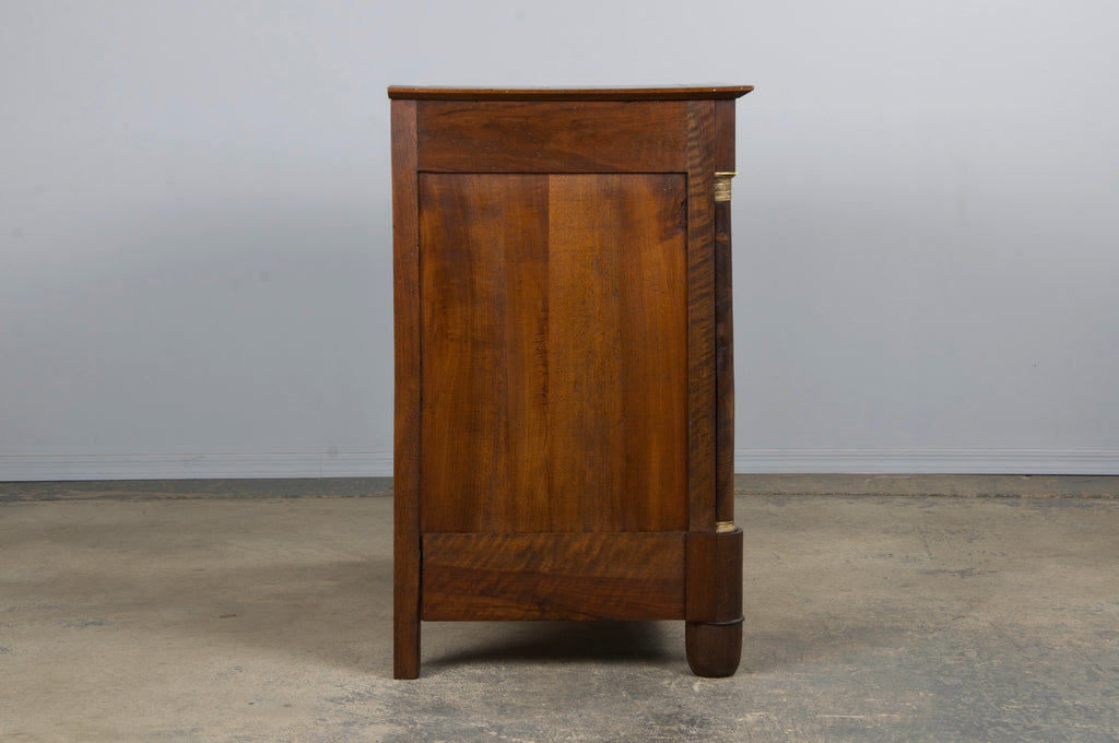 19th Century French Empire Style Walnut Chest of Drawers