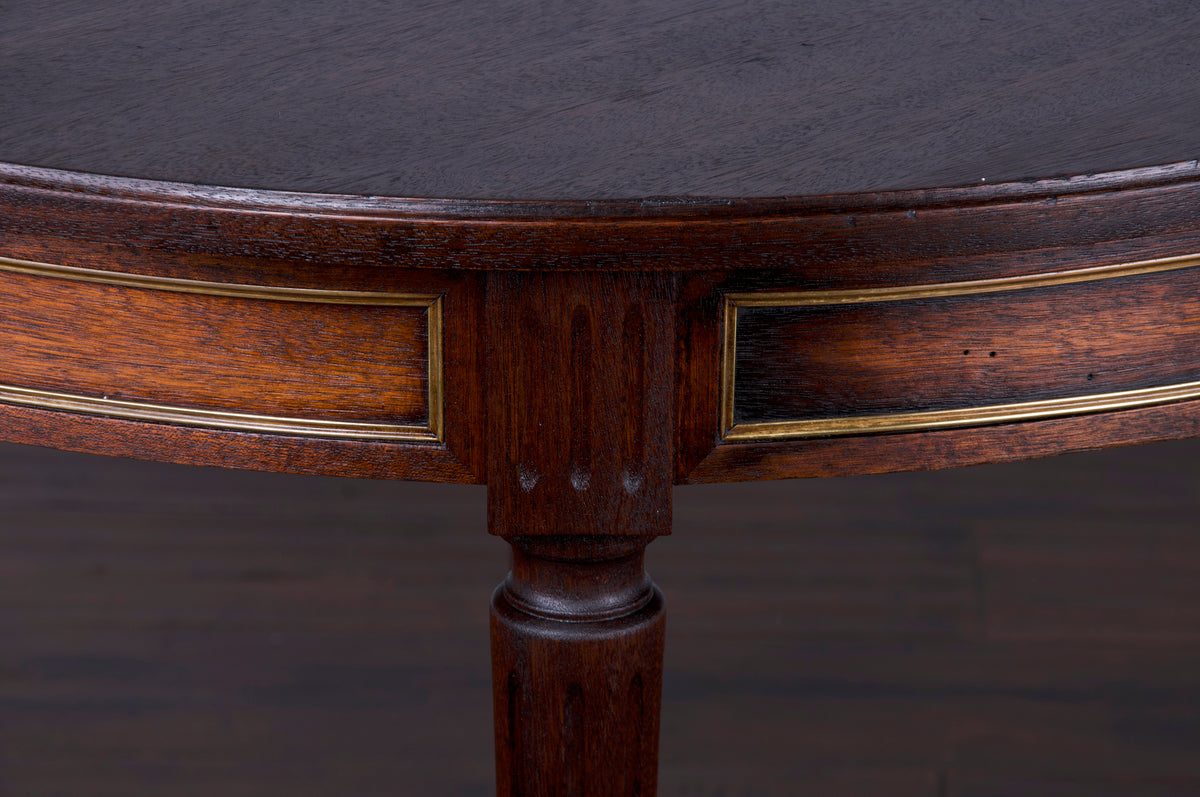 Antique French Louis XVI Style Mahogany Round Dining Table