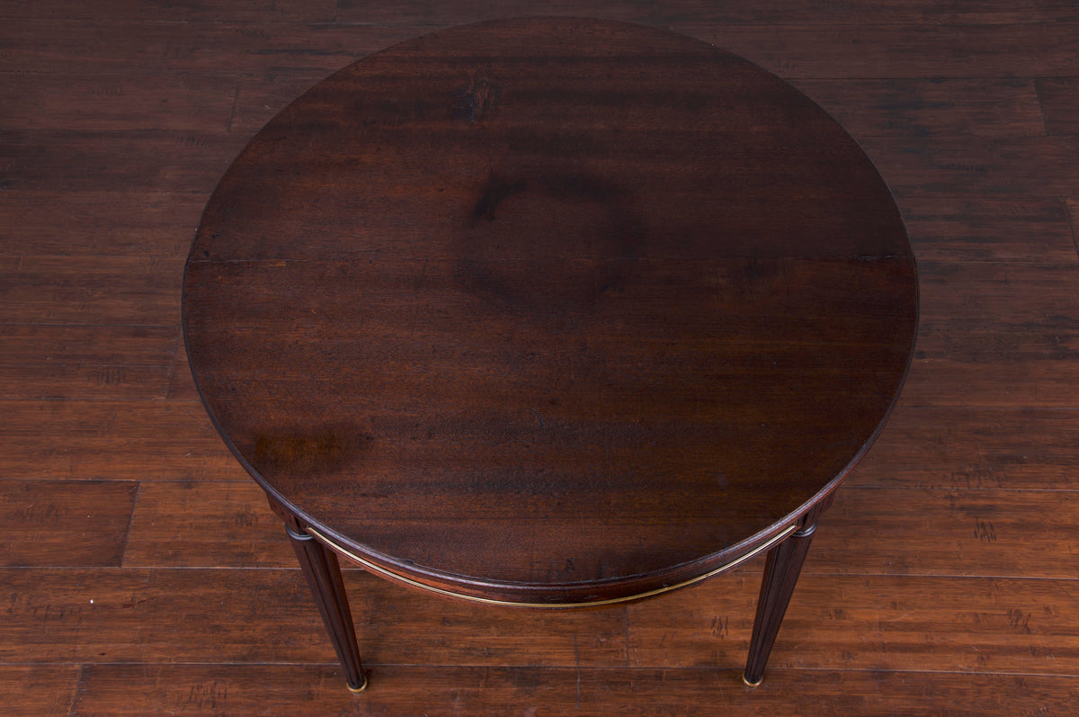 Antique French Louis XVI Style Mahogany Round Dining Table