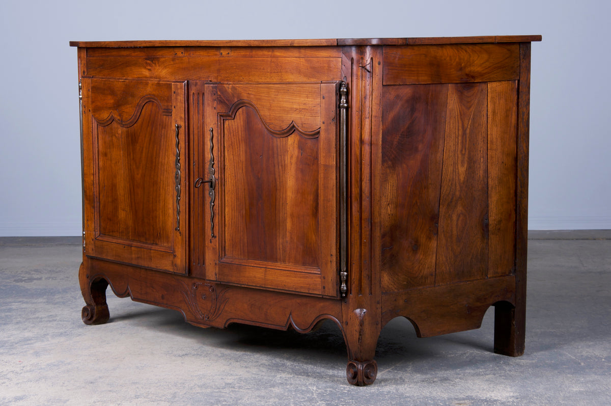 19th Century French Louis XV Style Provincial Walnut Cabinet or Buffet